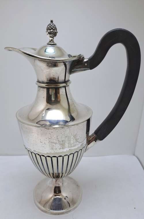Large Vintage Silver-plate Pitcher with Bakelite Handle