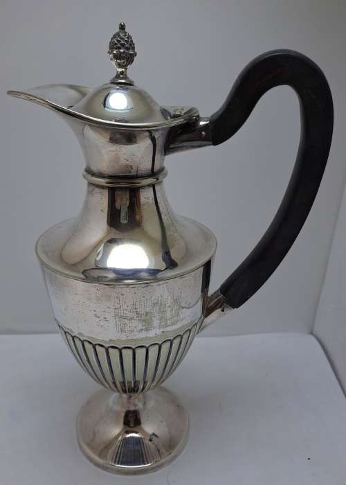 Large Vintage Silver-plate Pitcher with Bakelite Handle