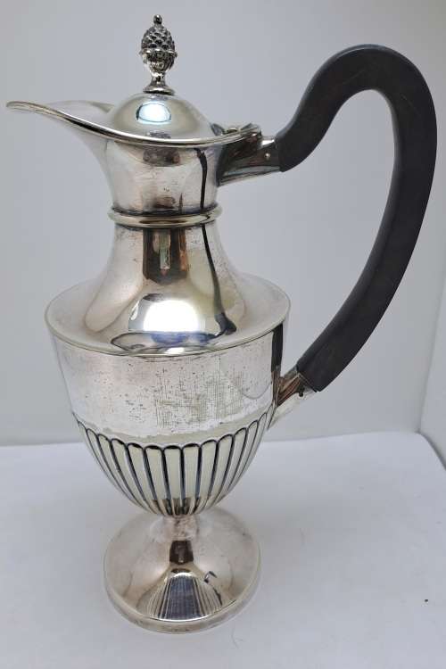 Large Vintage Silver-plate Pitcher with Bakelite Handle