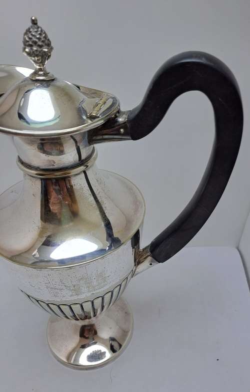 Large Vintage Silver-plate Pitcher with Bakelite Handle
