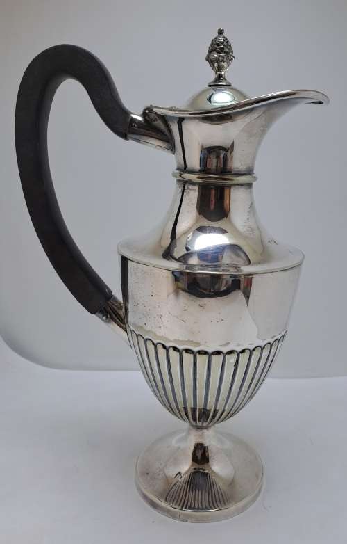 Large Vintage Silver-plate Pitcher with Bakelite Handle