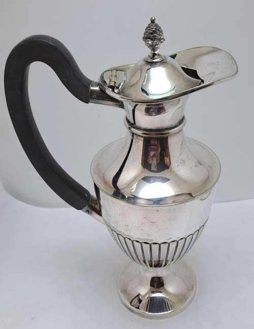 Large Vintage Silver-plate Pitcher with Bakelite Handle