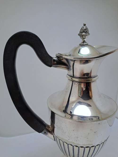 Large Vintage Silver-plate Pitcher with Bakelite Handle