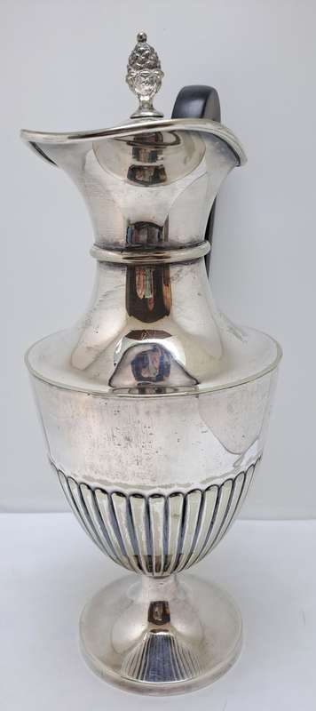 Large Vintage Silver-plate Pitcher with Bakelite Handle