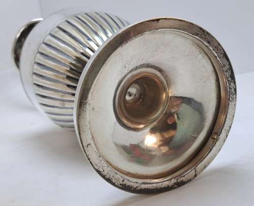 Large Vintage Silver-plate Pitcher with Bakelite Handle