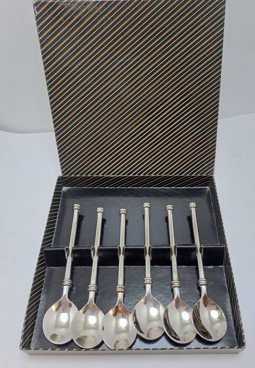 6 Vintage Coffee Spoons still in Box -Unused