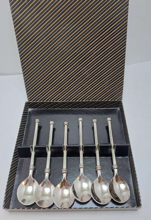6 Vintage Coffee Spoons still in Box -Unused