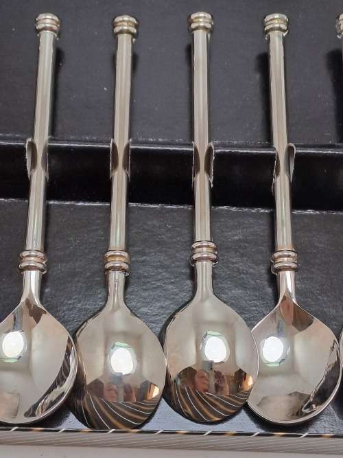 6 Vintage Coffee Spoons still in Box -Unused