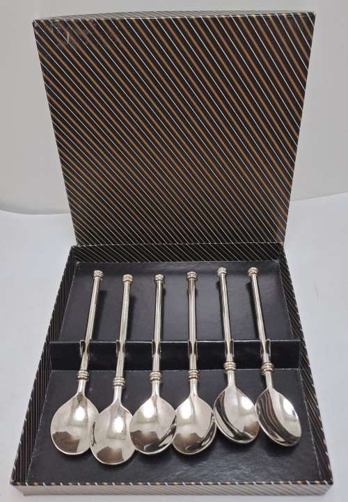 6 Vintage Coffee Spoons still in Box -Unused