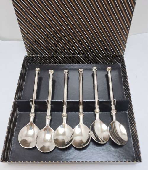 6 Vintage Coffee Spoons still in Box -Unused