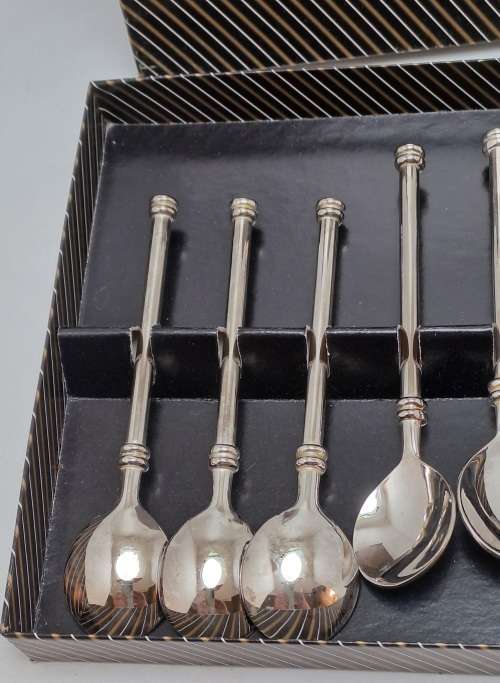 6 Vintage Coffee Spoons still in Box -Unused