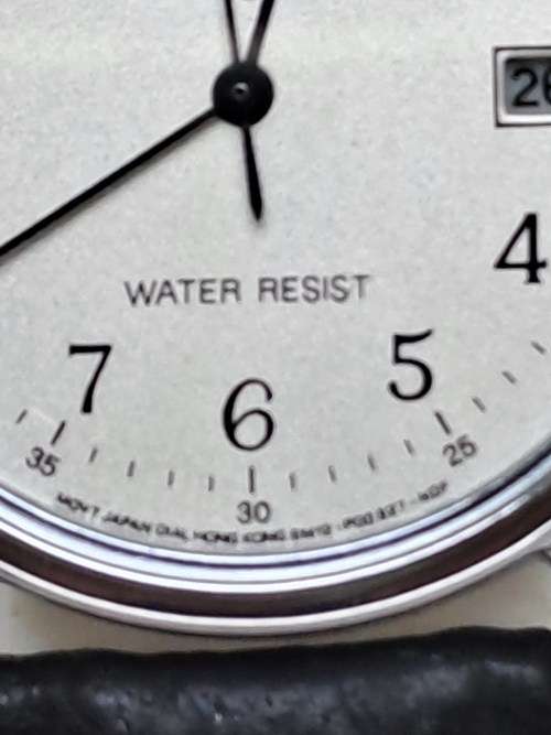 Pre-owned Q&Q Quartz Watch With Leather Strap -Japan Movement-Working