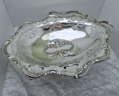 Antique /Vintage  Silver plated Swing Handle Tray - 26cm tall  x 10cm x32cm x 25cm