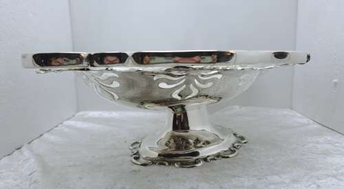 Antique /Vintage  Silver plated Swing Handle Tray - 26cm tall  x 10cm x32cm x 25cm