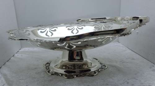 Antique /Vintage  Silver plated Swing Handle Tray - 26cm tall  x 10cm x32cm x 25cm
