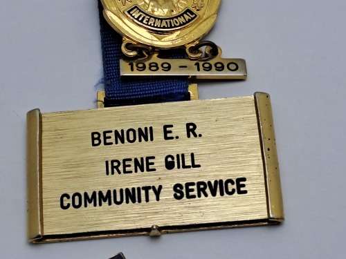 9 x Rotary International Items President and Past President Medals , Pins and Brooches