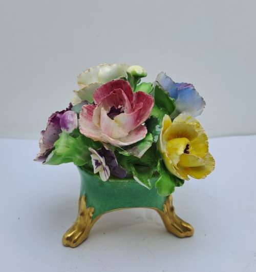 Antique / Vintage Crown Staffordshire porcelain Bouquet of Flowers(Posy)- See Condition.