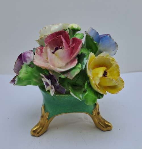 Antique / Vintage Crown Staffordshire porcelain Bouquet of Flowers(Posy)- See Condition.