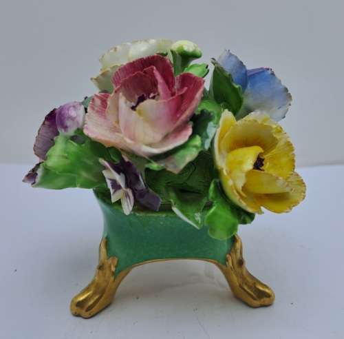 Antique / Vintage Crown Staffordshire porcelain Bouquet of Flowers(Posy)- See Condition.