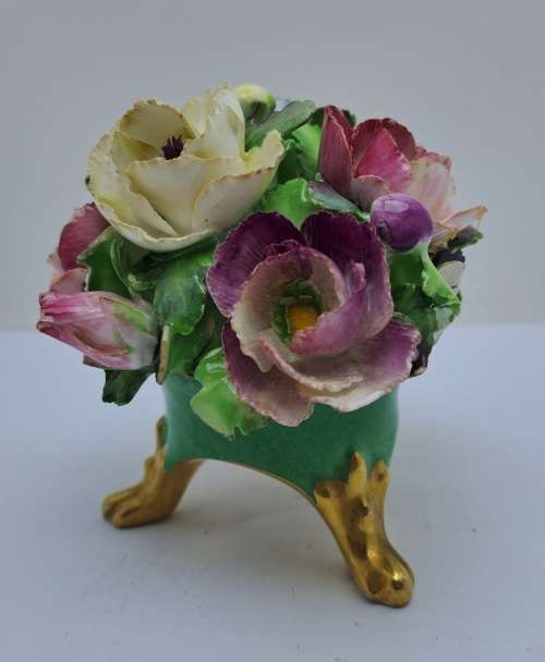 Antique / Vintage Crown Staffordshire porcelain Bouquet of Flowers(Posy)- See Condition.
