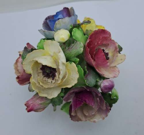 Antique / Vintage Crown Staffordshire porcelain Bouquet of Flowers(Posy)- See Condition.