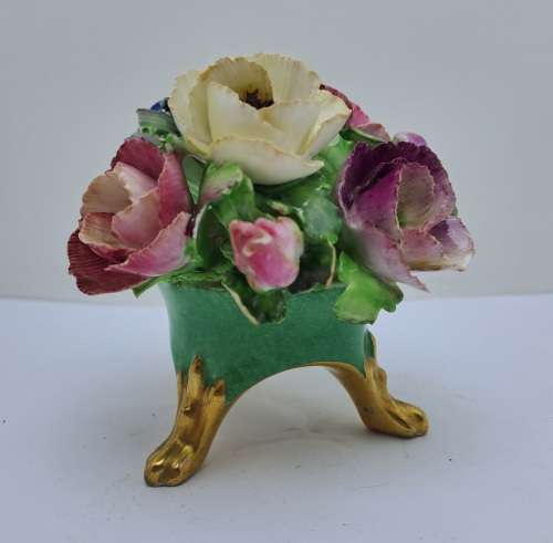 Antique / Vintage Crown Staffordshire porcelain Bouquet of Flowers(Posy)- See Condition.