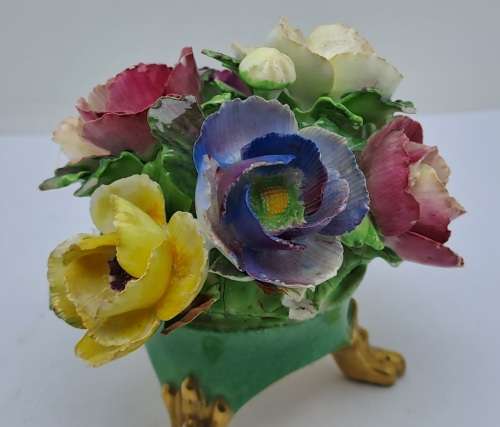 Antique / Vintage Crown Staffordshire porcelain Bouquet of Flowers(Posy)- See Condition.