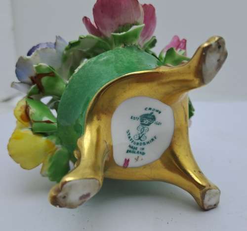 Antique / Vintage Crown Staffordshire porcelain Bouquet of Flowers(Posy)- See Condition.