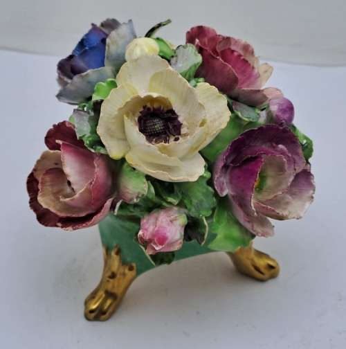 Antique / Vintage Crown Staffordshire porcelain Bouquet of Flowers(Posy)- See Condition.