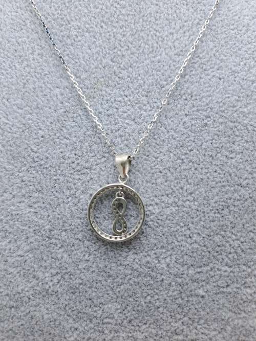 Sterling Silver Infinity Pendant Necklace