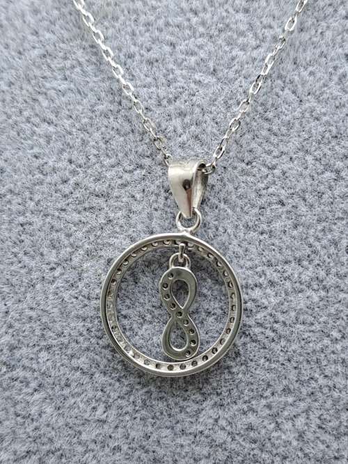 Sterling Silver Infinity Pendant Necklace