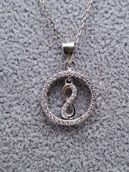 Sterling Silver Infinity Pendant Necklace