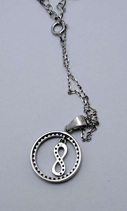 Sterling Silver Infinity Pendant Necklace