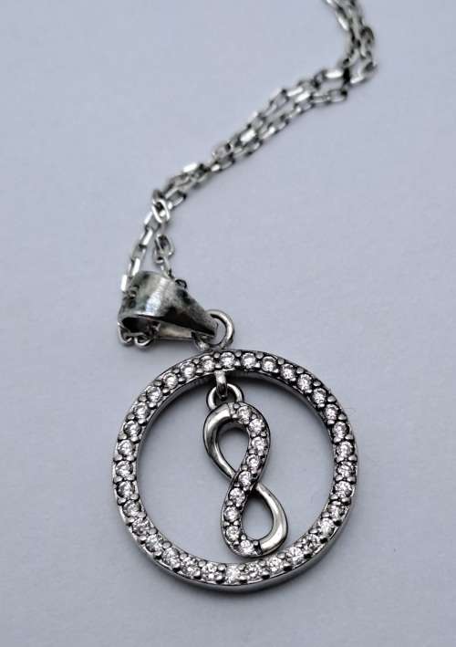 Sterling Silver Infinity Pendant Necklace
