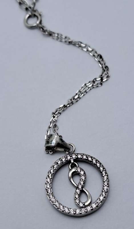 Sterling Silver Infinity Pendant Necklace