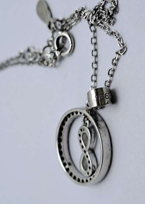 Sterling Silver Infinity Pendant Necklace