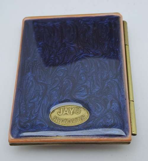 Jay Strongwater Mini Brass and Enamel - Foldable 2 Photo frame with Swarovski Jewels