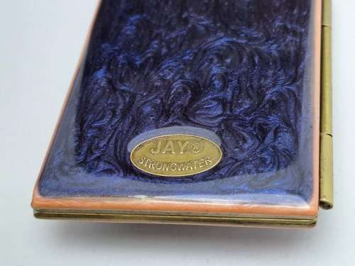 Jay Strongwater Mini Brass and Enamel - Foldable 2 Photo frame with Swarovski Jewels