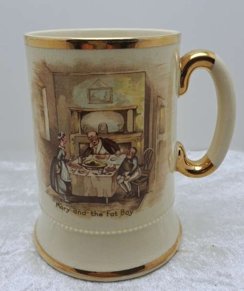 Vintage Arthur Wood Porcelain Tankard No 3752 Mary and the Fat Boy.