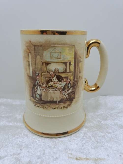 Vintage Arthur Wood Porcelain Tankard No 3752 Mary and the Fat Boy.