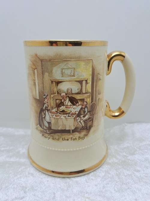 Vintage Arthur Wood Porcelain Tankard No 3752 Mary and the Fat Boy.