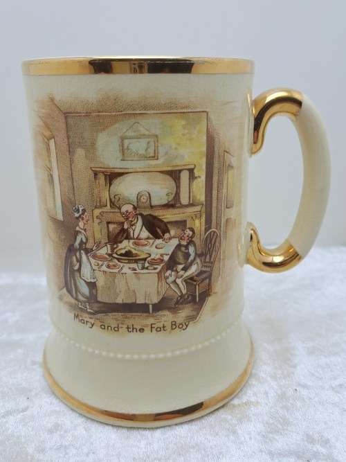 Vintage Arthur Wood Porcelain Tankard No 3752 Mary and the Fat Boy.