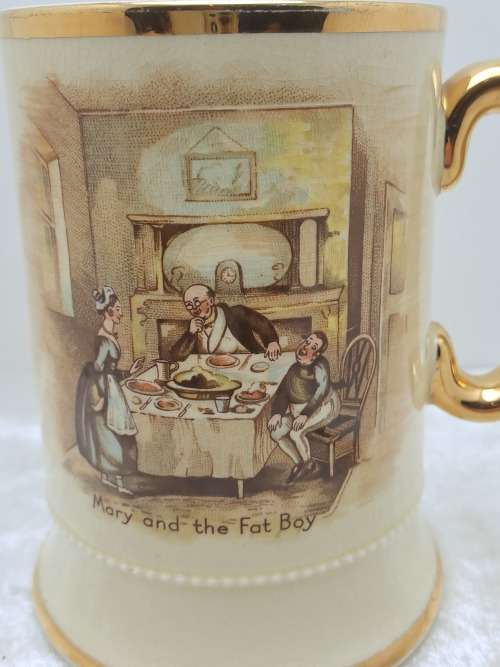 Vintage Arthur Wood Porcelain Tankard No 3752 Mary and the Fat Boy.