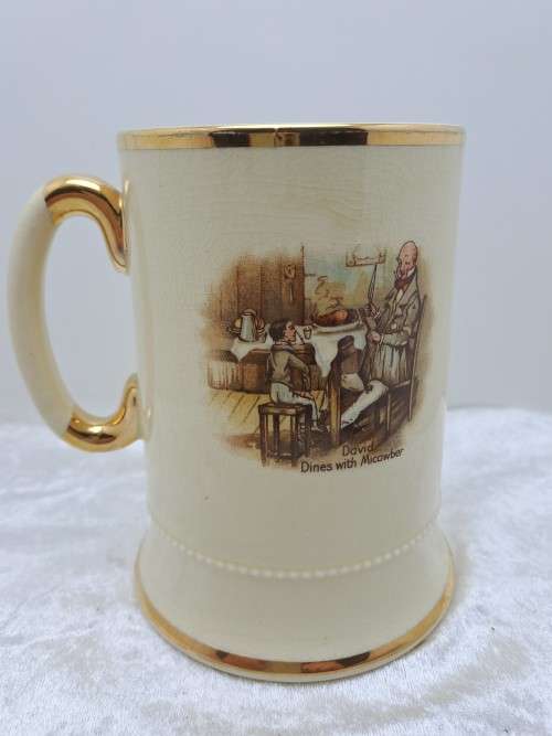 Vintage Arthur Wood Porcelain Tankard No 3752 Mary and the Fat Boy.