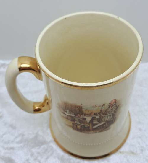 Vintage  Arthur Wood Porcelain Tankard No 3752 David Dines with Micawber.