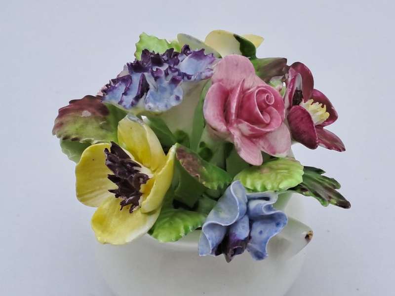 Vintage English Royal Adderley Hand-Painted & Gilt Bone China Floral Bouquet(Posy)