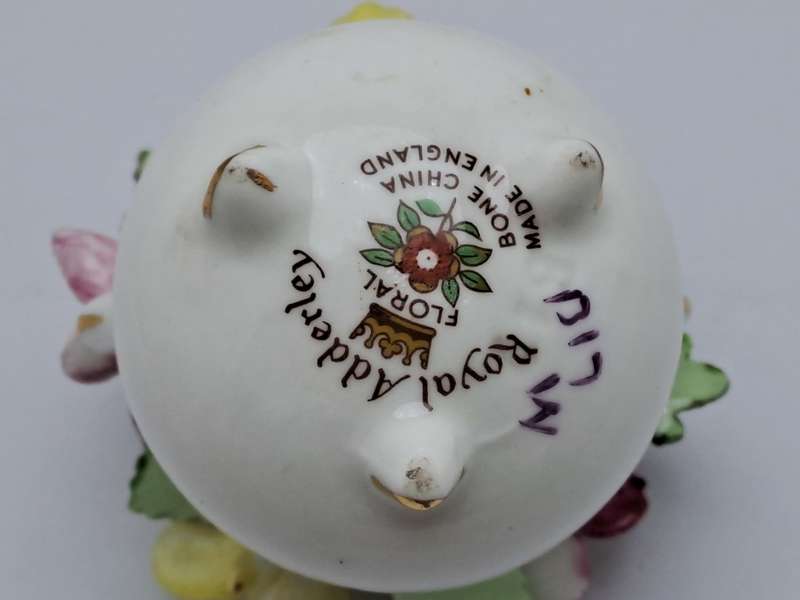 Vintage English Royal Adderley Hand-Painted & Gilt Bone China Floral Bouquet(Posy)