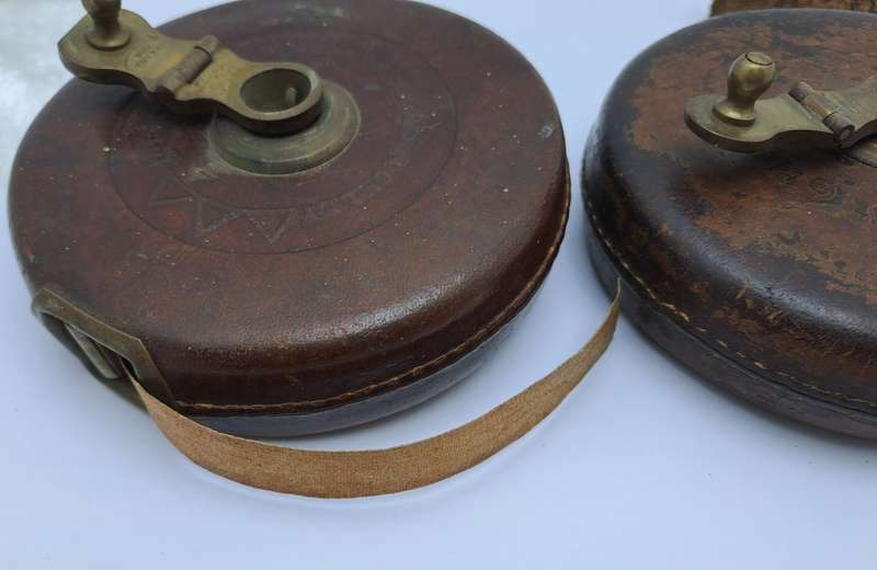2 Vintage John Rabone & Sons Leather measuring Tapes Made in England (Broken)