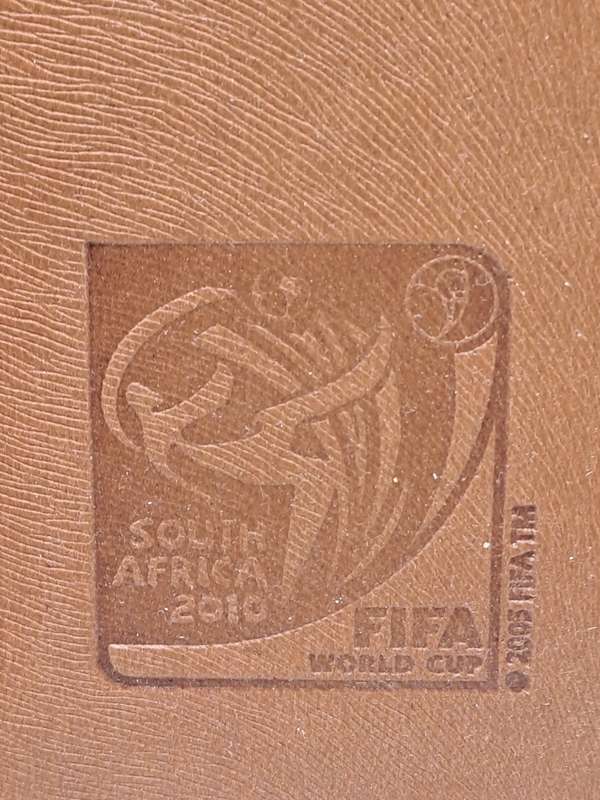 Unused South Africa 2010 Fifa World Cup -Leather Covered A5 Note Pad with slots Magnetic Clip.