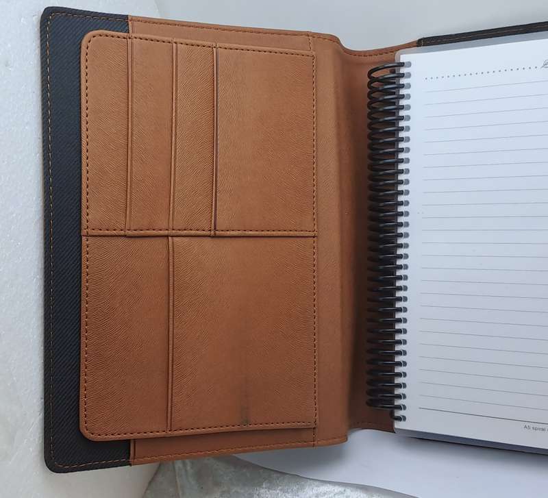 Unused South Africa 2010 Fifa World Cup -Leather Covered A5 Note Pad with slots Magnetic Clip.